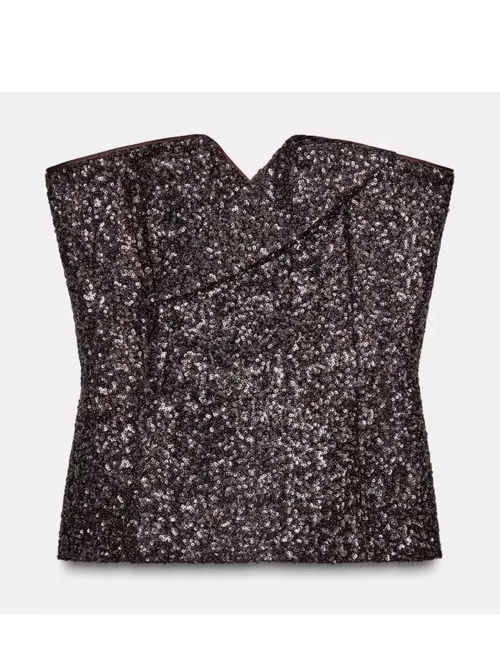 Zara Sequin Bustier Top Limited Edition ZW Collection Size S - Picture 2 of 9